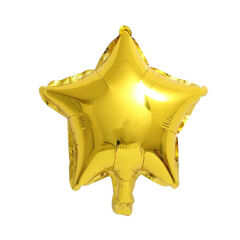 10'' Altın Yıldız Folyo Balon 50'li