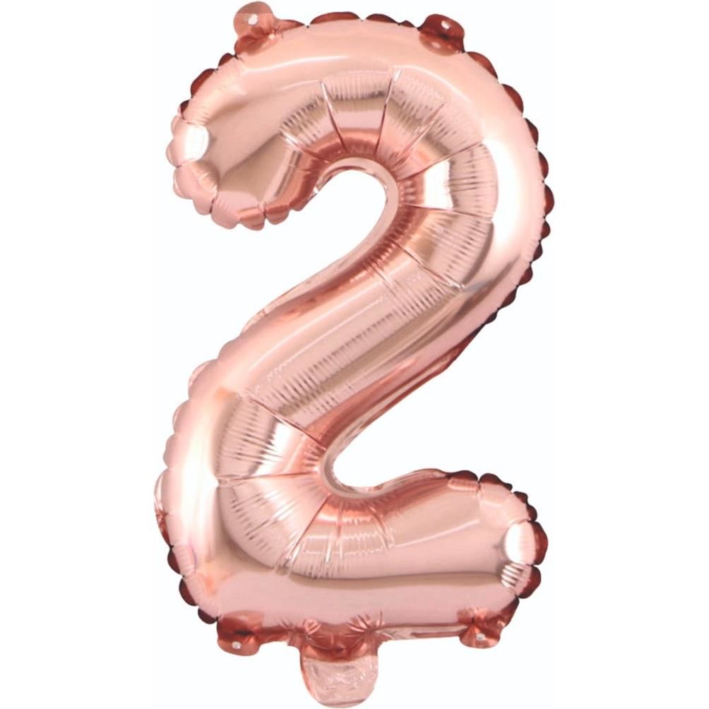 2- RAKAM 34'' ROSEGOLD RENK BALON 76 CM