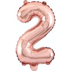 2- RAKAM 34'' ROSEGOLD RENK BALON 76 CM