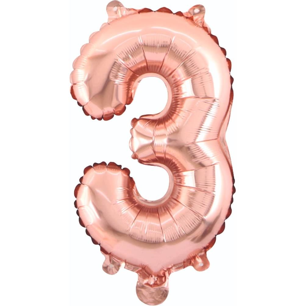 3- RAKAM 34'' ROSEGOLD RENK BALON 76 CM
