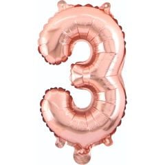 3- RAKAM 34'' ROSEGOLD RENK BALON 76 CM