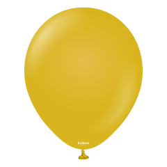 18'' Retro Balon Zerdeçal (Mustard) 5'li