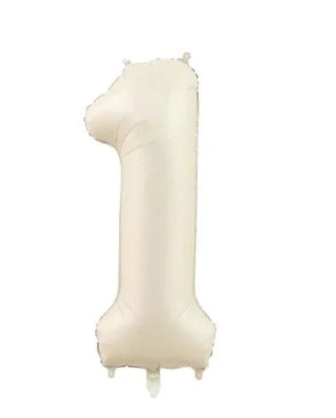 1- RAKAM 34'' KREM RENK BALON 76 CM