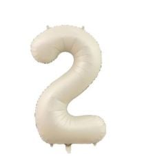 2- RAKAM 34'' KREM RENK BALON 76 CM