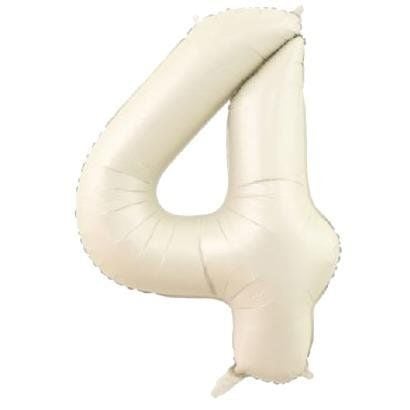 4- RAKAM 34'' KREM RENK BALON 76 CM