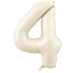 4- RAKAM 34'' KREM RENK BALON 76 CM