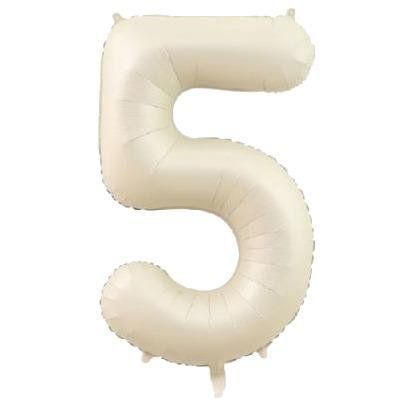 5- RAKAM 34'' KREM RENK BALON 76 CM