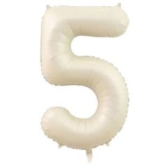 5- RAKAM 34'' KREM RENK BALON 76 CM