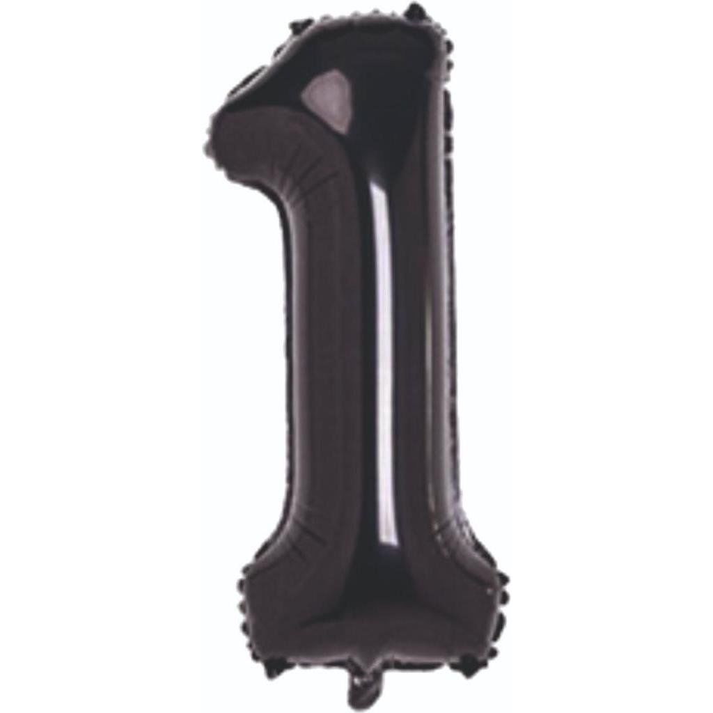 1- RAKAM 34'' SİYAH RENK BALON 76 CM