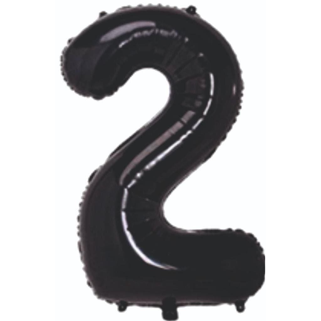 2- RAKAM 34'' SİYAH RENK BALON 76 CM