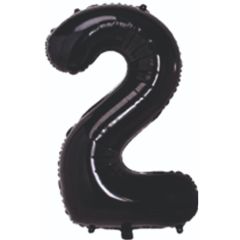 2- RAKAM 34'' SİYAH RENK BALON 76 CM