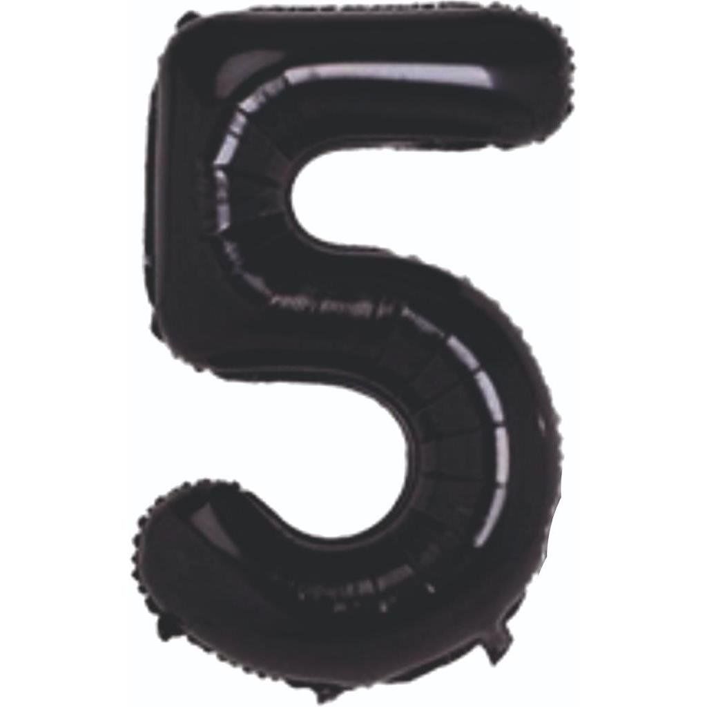 5- RAKAM 34'' SİYAH RENK BALON 76 CM