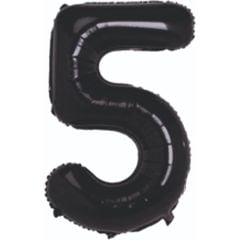 5- RAKAM 34'' SİYAH RENK BALON 76 CM