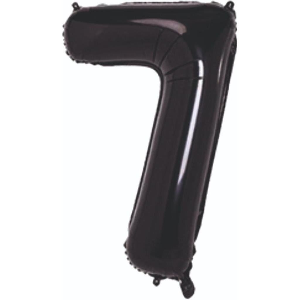 7- RAKAM 34'' SİYAH RENK BALON 76 CM