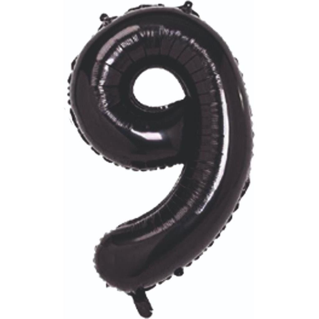 9- RAKAM 34'' SİYAH RENK BALON 76 CM