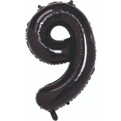9- RAKAM 34'' SİYAH RENK BALON 76 CM