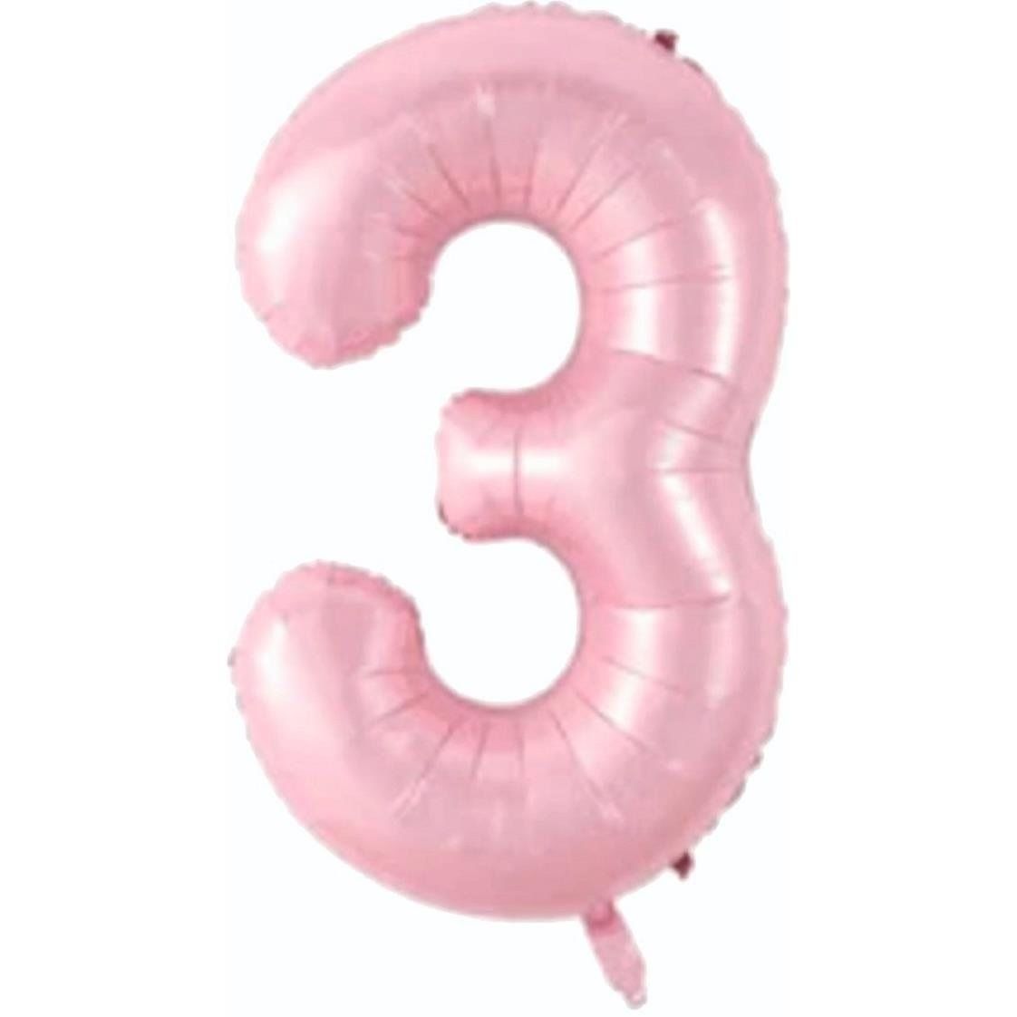 3- RAKAM 34'' PEMBE RENK BALON 76 CM