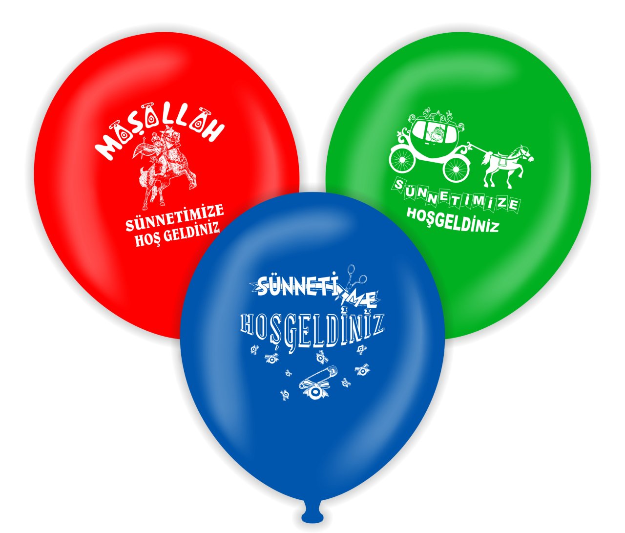 12'' Sünnet Düğünü Baskılı Balon 25’li