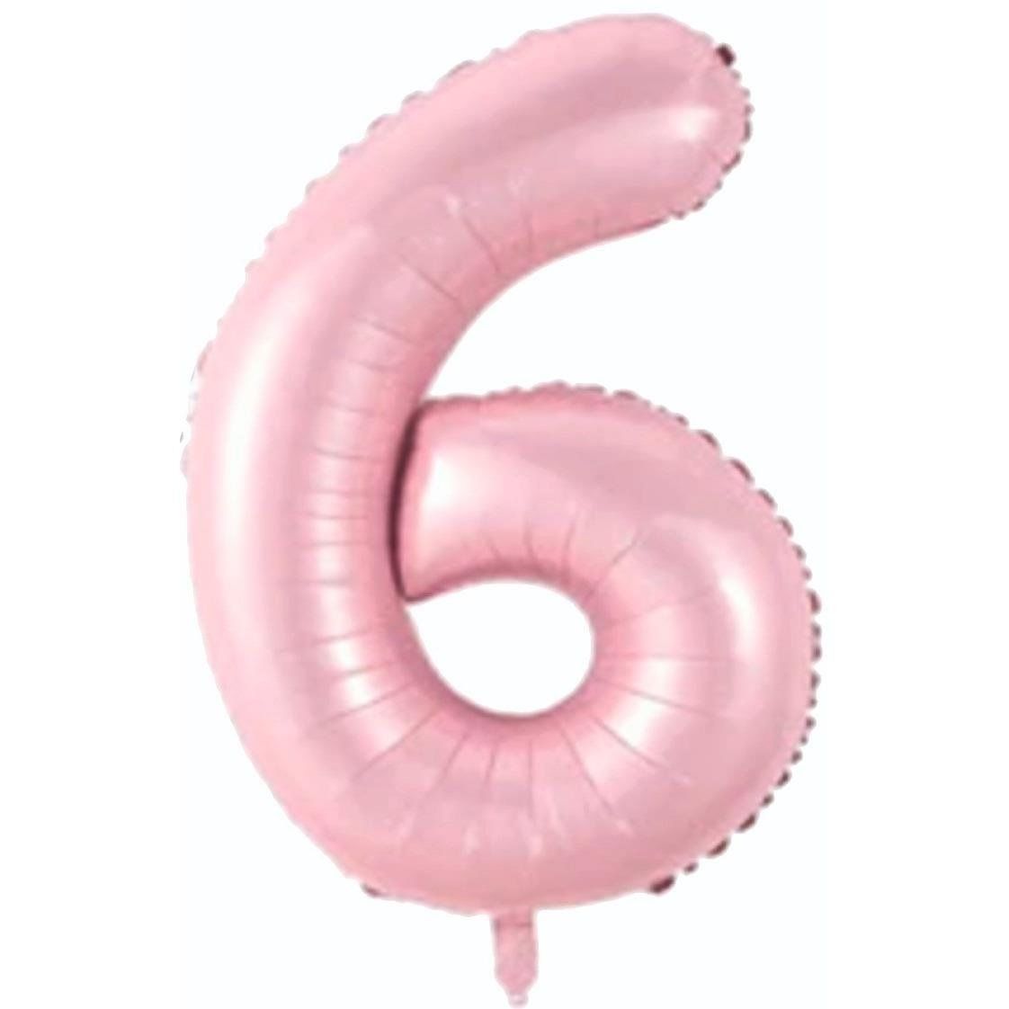 6- RAKAM 34'' PEMBE RENK BALON 76 CM