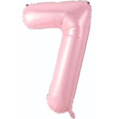 7- RAKAM 34'' PEMBE RENK BALON 76 CM