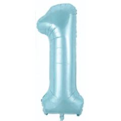 1- RAKAM 34'' MAVİ RENK BALON 76 CM