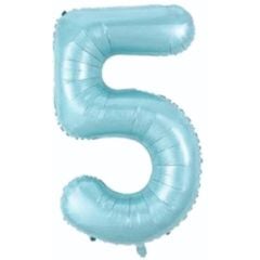 5- RAKAM 34'' MAVİ RENK BALON 76 CM