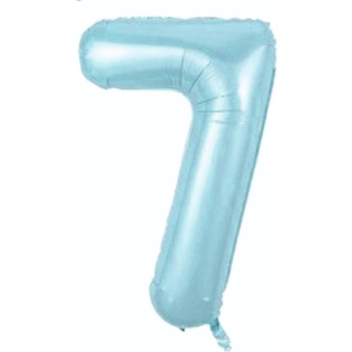 7- RAKAM 34'' MAVİ RENK BALON 76 CM