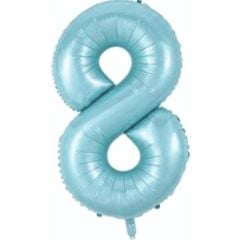 8- RAKAM 34'' MAVİ RENK BALON 76 CM