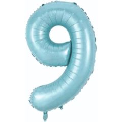 9- RAKAM 34'' MAVİ RENK BALON 76 CM