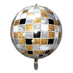 22'' Siyah-Altın Disko Folyo Balon