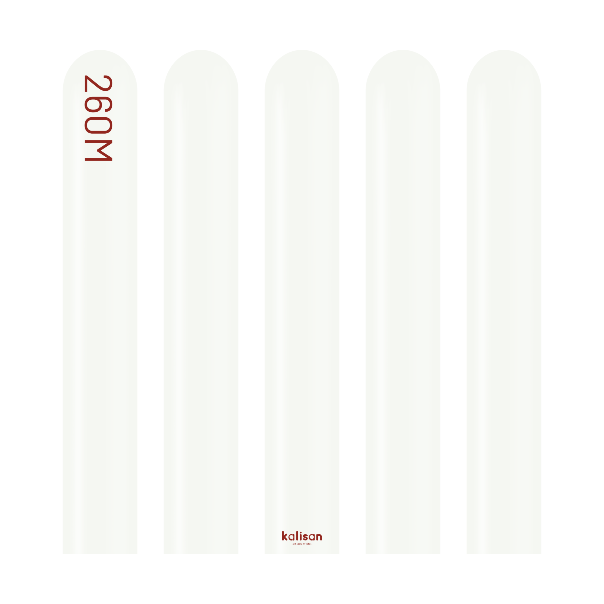 Pastel Beyaz Sosis Balon (White) 100'lü