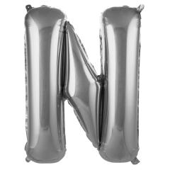 N- HARF 40'' GÜMÜŞ RENK BALON 100 CM