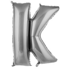 K- HARF 40'' GÜMÜŞ RENK BALON 100 CM