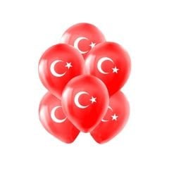 10'' Gemar Türk Bayrağı Baskılı Balon 100'lü
