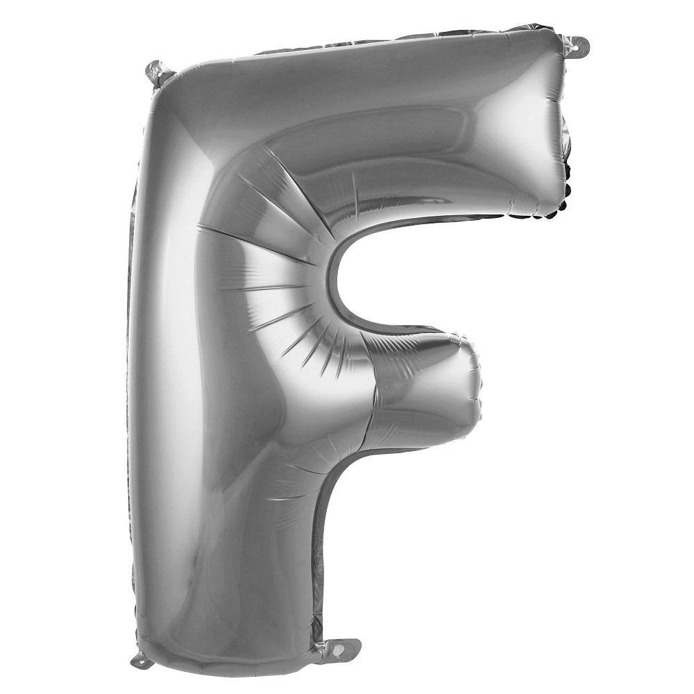 F- HARF 40'' GÜMÜŞ RENK BALON 100 CM