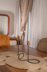 Metalik Gümüş Şamdan Mumu 25cm 10'lu