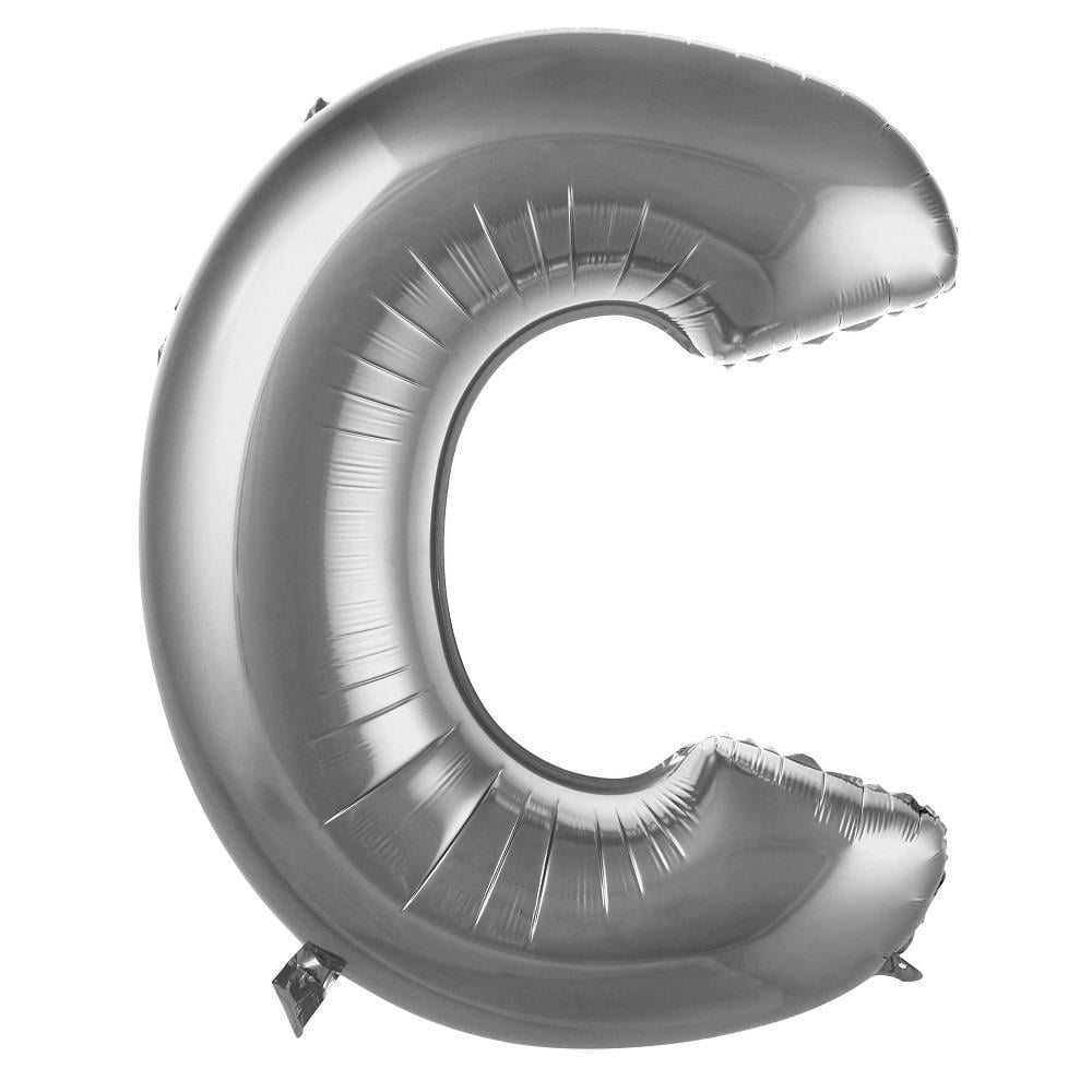 C- HARF 40'' GÜMÜŞ RENK BALON 100 CM