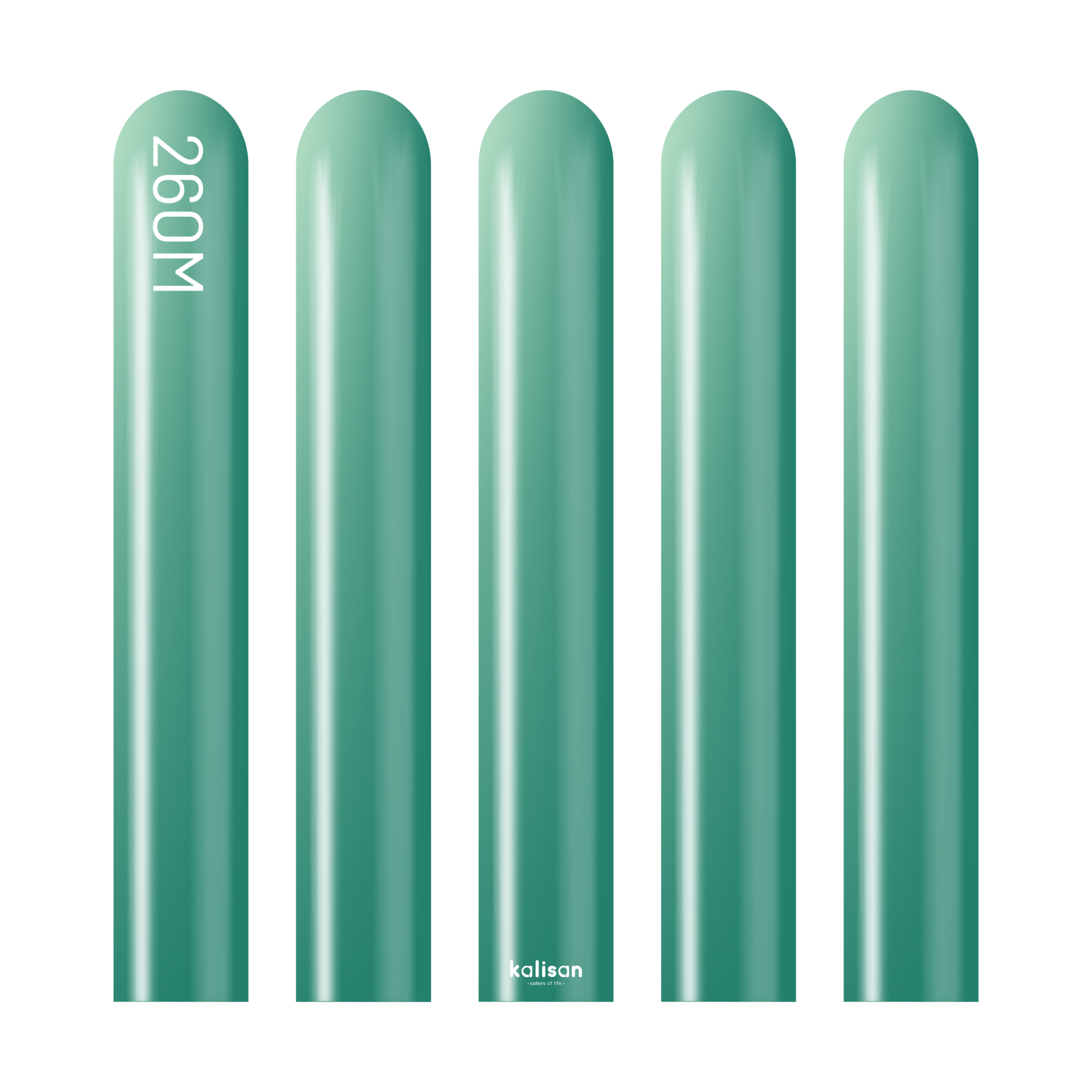 Mirror Yeşil Sosis Balon (Green) 50'li