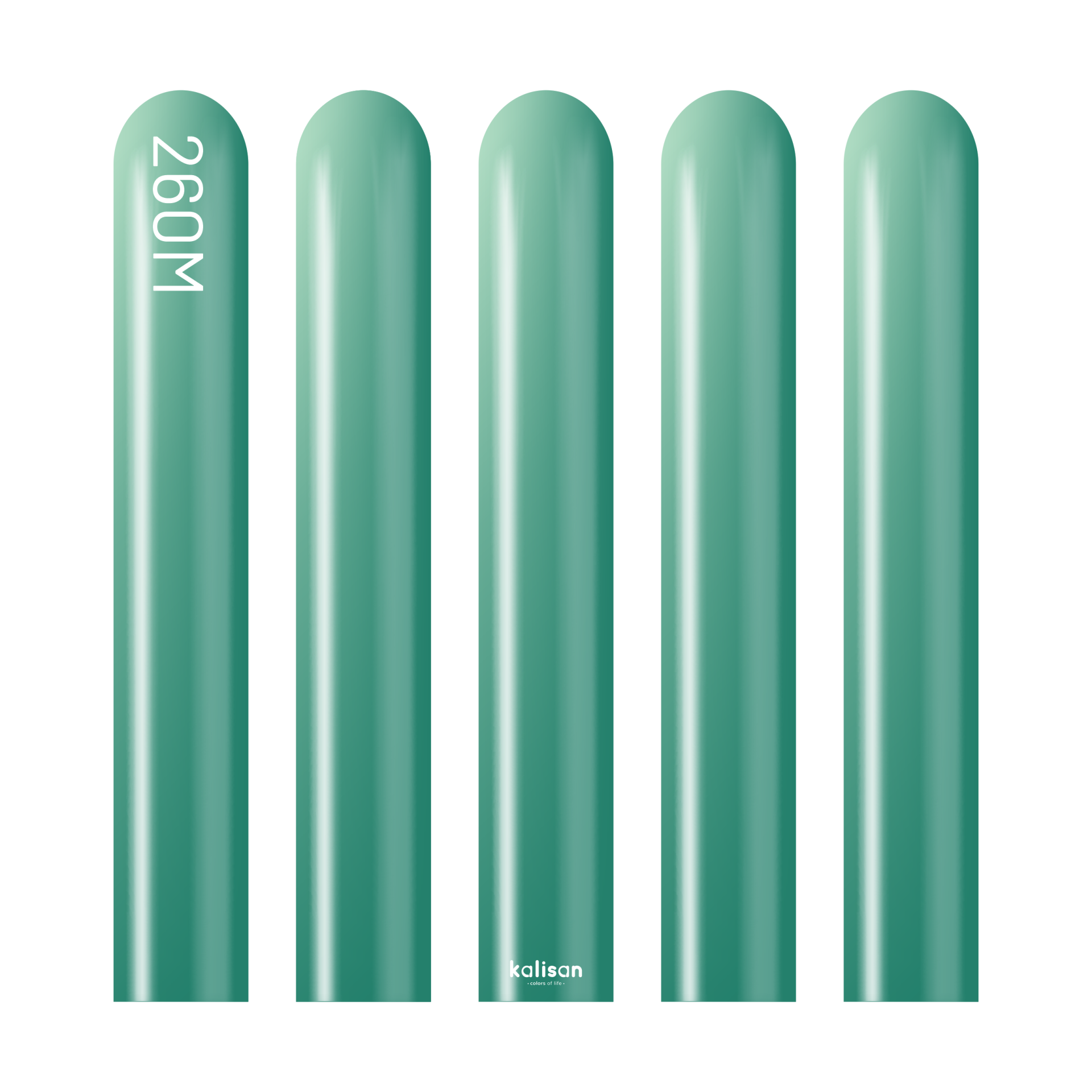 Mirror Yeşil Sosis Balon (Green) 50'li