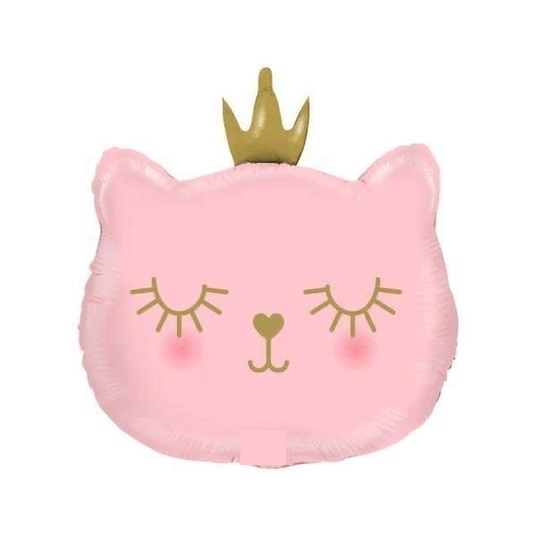 Pembe Kedi Folyo Balon 56x49