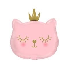 Pembe Kedi Folyo Balon 56x49