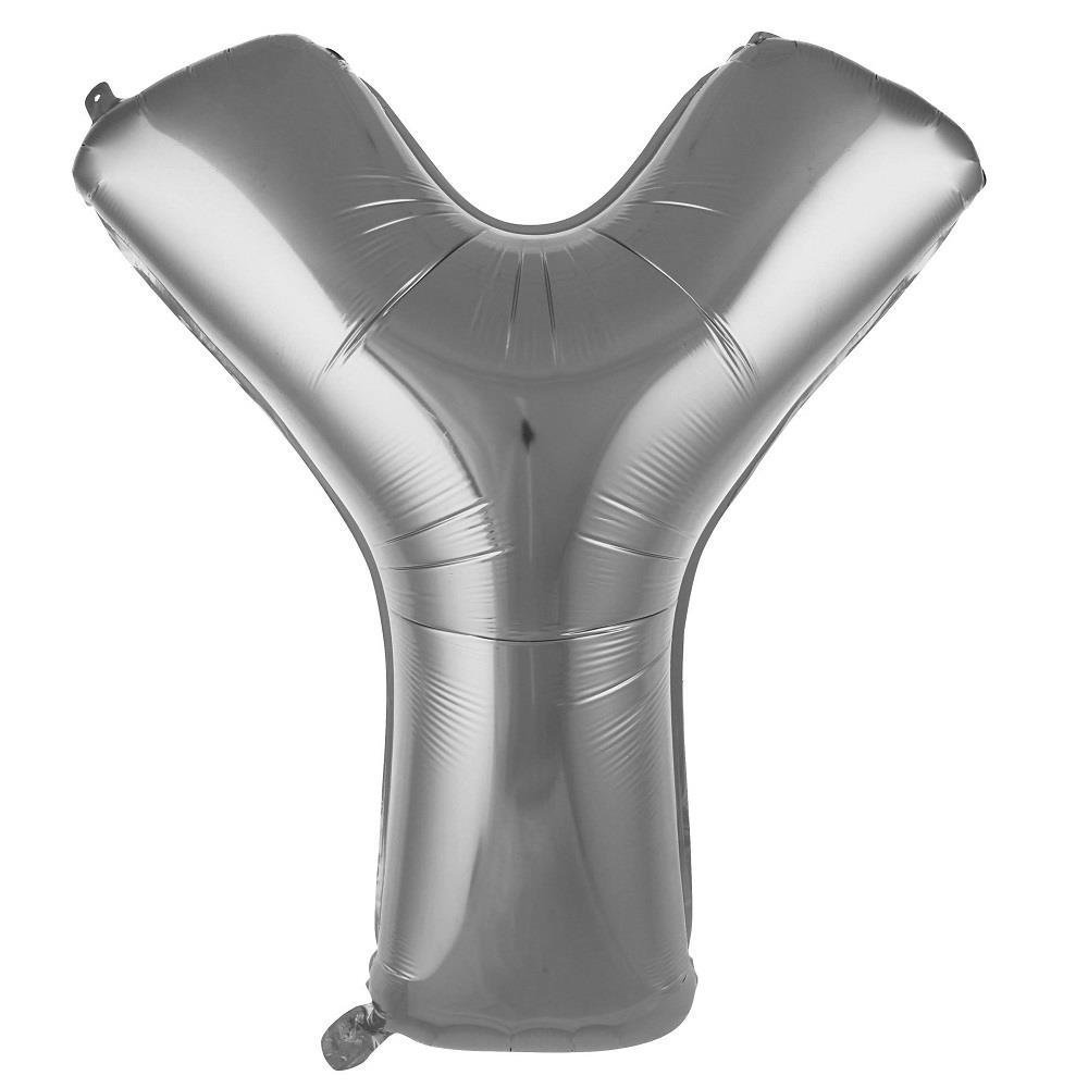 Y- HARF 34'' GÜMÜŞ RENK BALON 76 CM