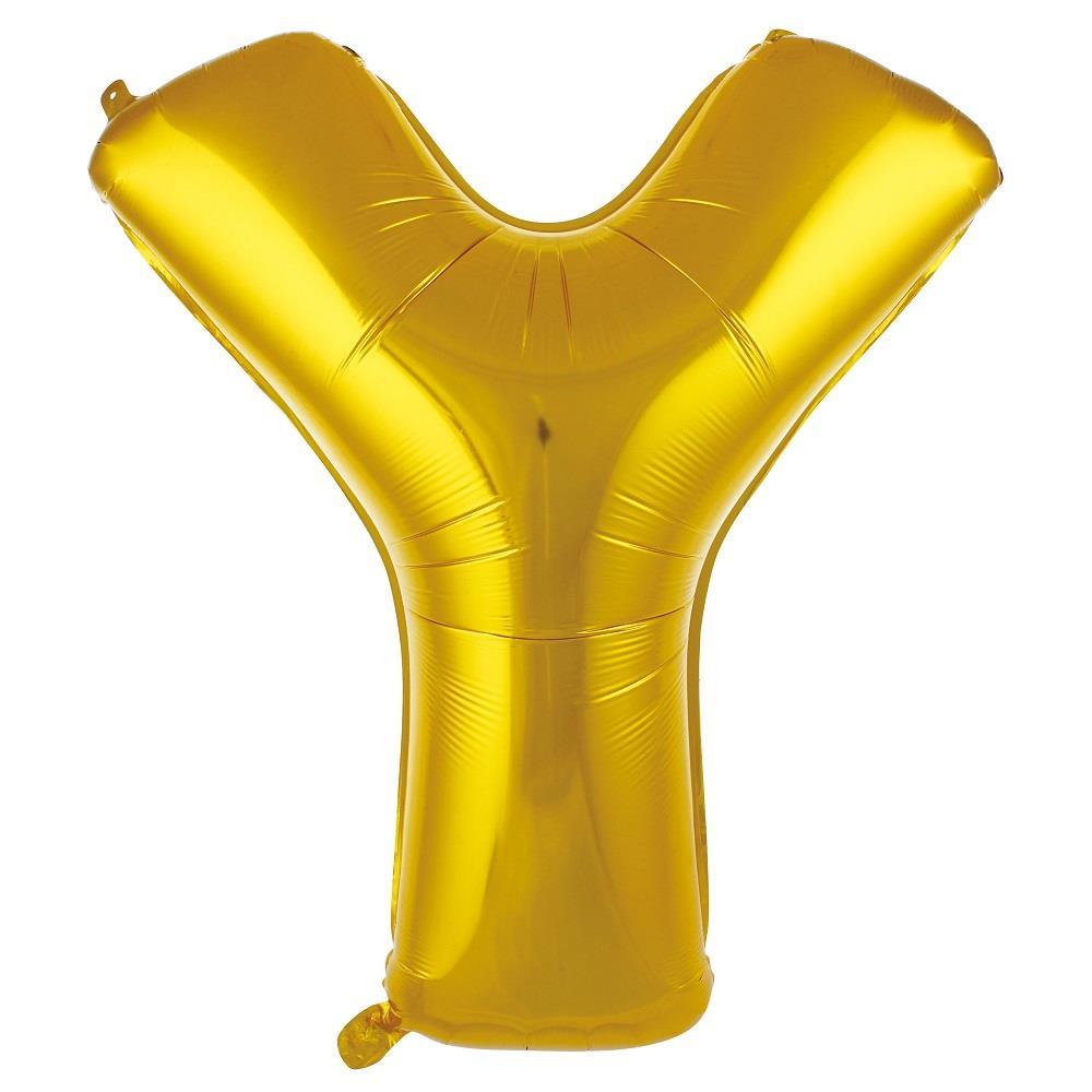 Y- HARF 34'' ALTIN RENK BALON 76 CM