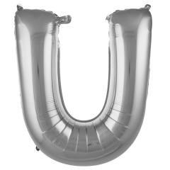 U- HARF 34'' GÜMÜŞ RENK BALON 76 CM