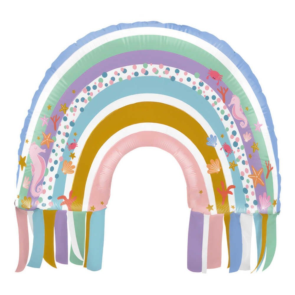 Okyanus Temalı Gökkuşağı Folyo balon 68x71