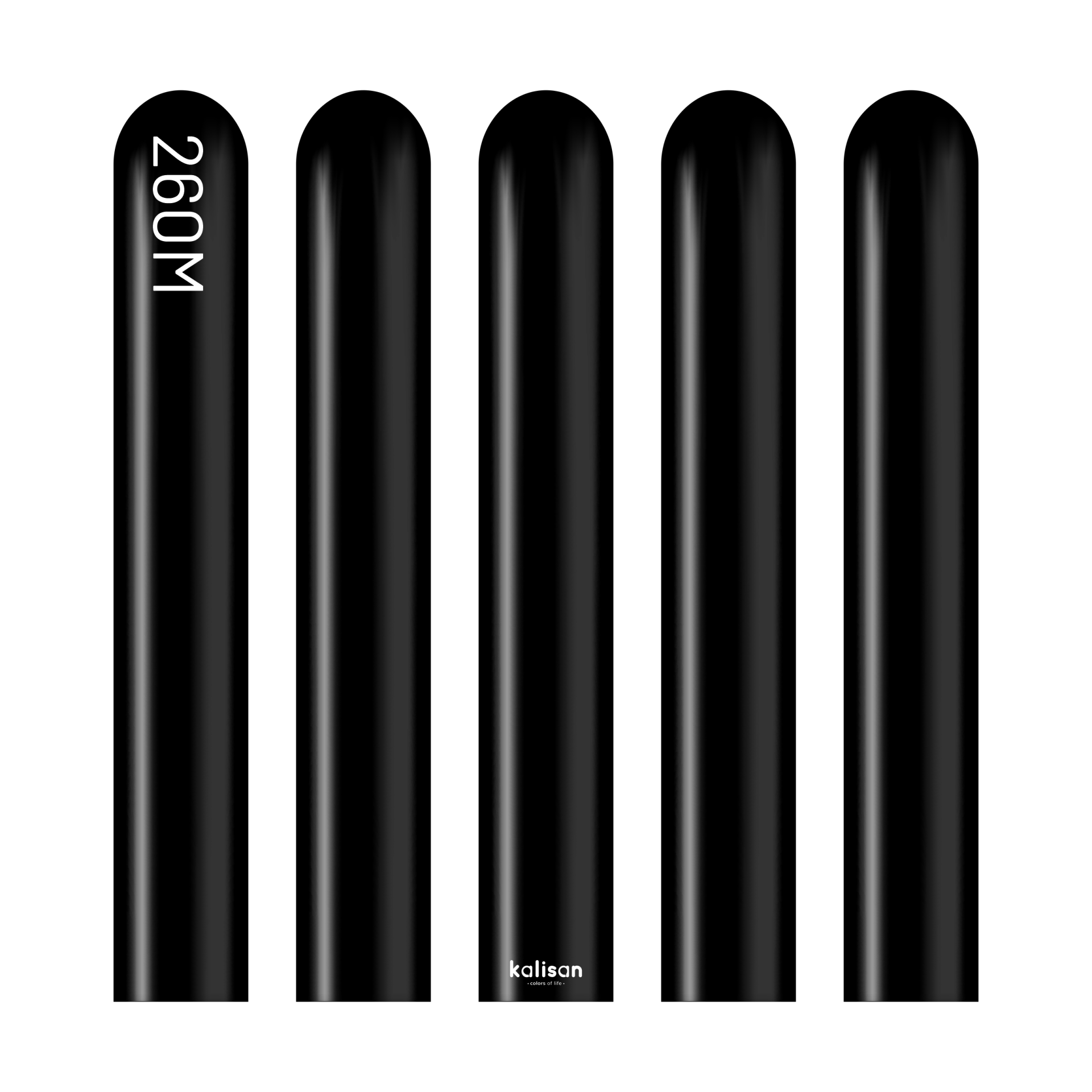 Pastel Siyah Sosis Balon (Black) 100'lü