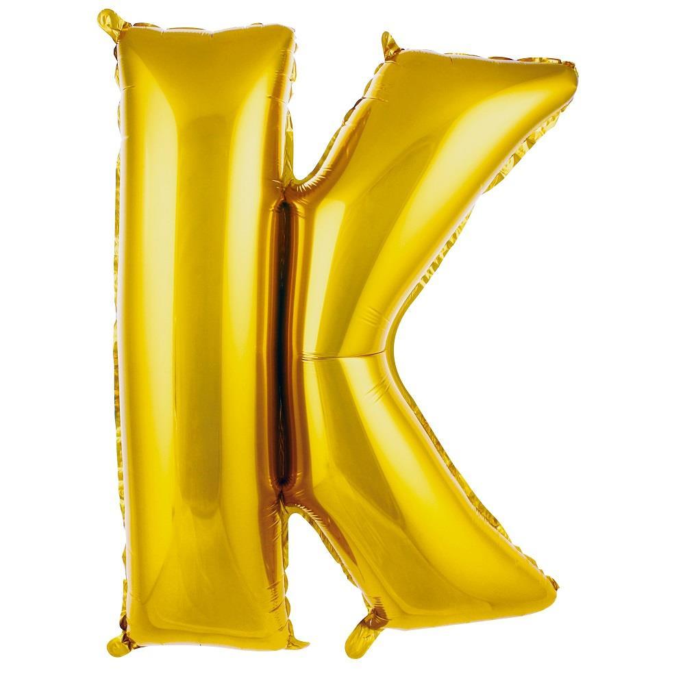 K- HARF 34'' ALTIN RENK BALON 76 CM