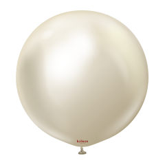 24'' Mirror Balon Beyaz Altın (White Gold) 2'li