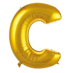 C- HARF 34'' ALTIN RENK BALON 76 CM