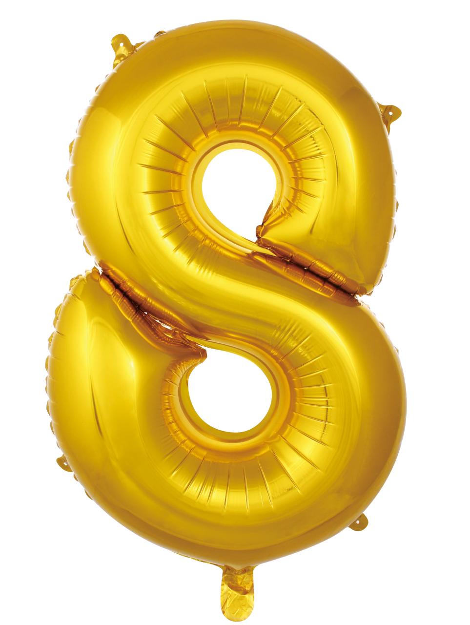 8- RAKAM 40'' ALTIN RENK BALON 100 CM